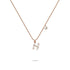 Solid 925 Sterling Silver Initial Crystal Personalised Alphabet Letter Necklace Rose Gold Filled